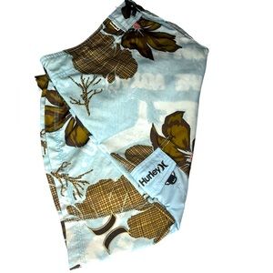 Big and Tall Men’s Hurley Hawaiian Print Boardshorts